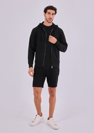 LC Hoodies Men's Zip Up Hoodie Black
