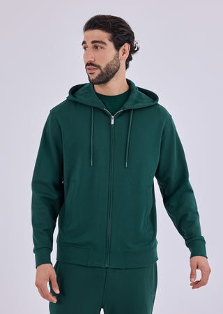 Men's Zip Up Hoodie Deep Teal - LC