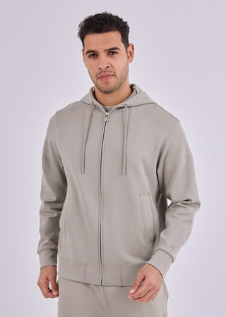LC Hoodies Men's Zip Up Hoodie Vintage Khaki
