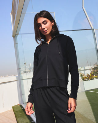 LC Hoodies Women's Zip Up Hoodie Black