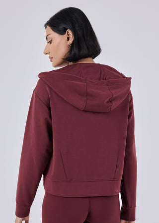 LC Hoody All-Around Lounge Zip Up Hoodie Dark Burgundy
