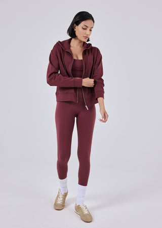 LC Hoody All-Around Lounge Zip Up Hoodie Dark Burgundy