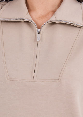 LC Jacket All-Around Lounge Half Zip Sweatshirt Beige