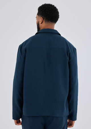 LC Jacket Men Linen Jacket Dark Navy