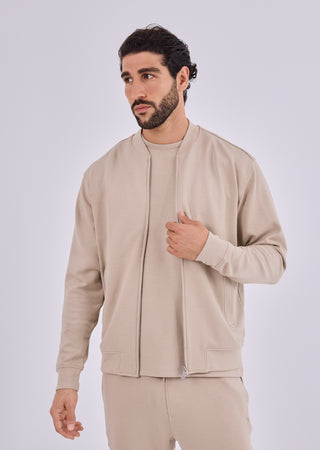 LC Jacket Men's All-Around Lounge Bomber Beige