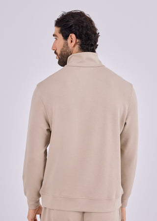 LC Jacket Men's All-Around Lounge Half-Zip Sweat Beige