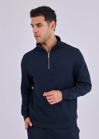 LC Jacket Men's All-Around Lounge Half-Zip Sweat Dark Navy