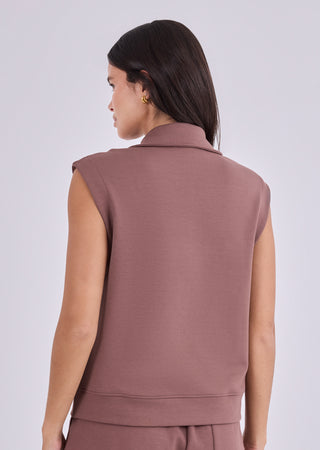 LC Jacket Women's Half Zip Sweatshirt Tawny Rust