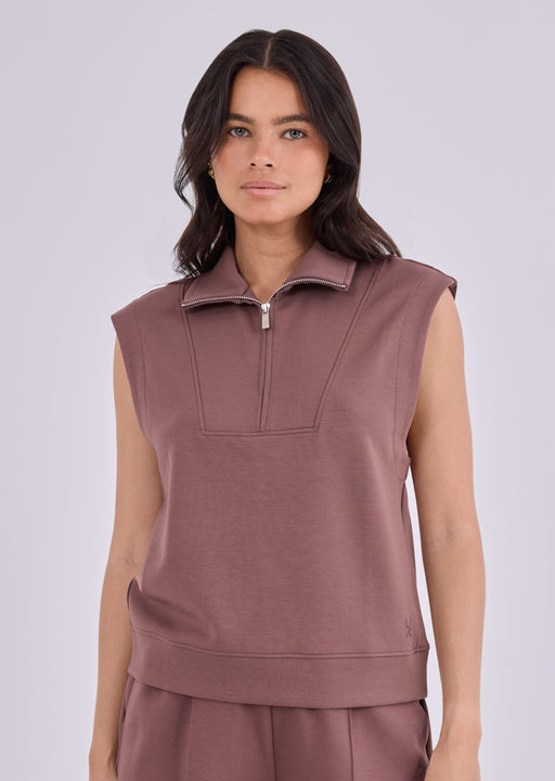 Women's Half Zip Sweatshirt Tawny Rust