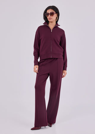LC Jackets Women's Funnel Neck Jacket Purple Fig