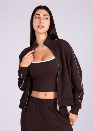 LC Jackets Women's Raglan Jacket Dark Cocoa