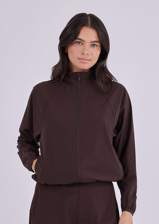 LC Jackets Women's Zip Through Jacket Dark Cocoa