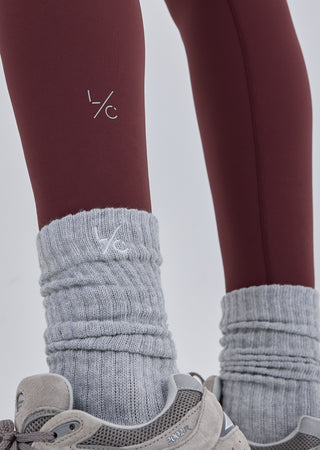 LC Legging Women's Wrap Waist Legging Full Length Dark Burgundy