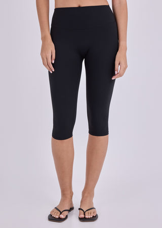 LC Leggings Women's Capri Legging 16" Black