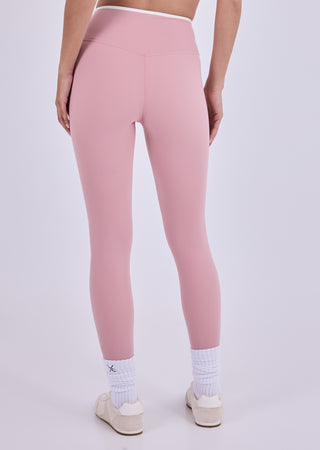 LC Leggings Women's Contrast Leggings 7/8 Dusty Pink