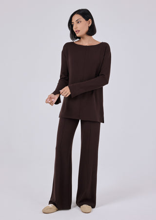 LC Long Sleeve Top Women's Long Sleeve Top Dark Cocoa