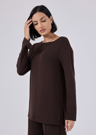 LC Long Sleeve Top Women's Long Sleeve Top Dark Cocoa