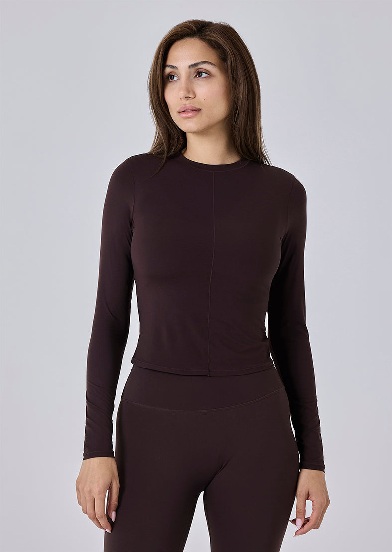 Women's Long Sleeve Top Dark Cocoa – LC