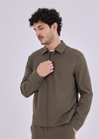 LC Men's Jacket & Relaxed Shorts 7'R Set Dark Olive