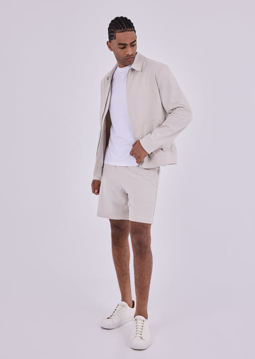Men's Jacket & Relaxed Shorts 7'R Set Stone