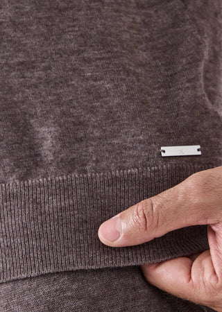 LC Men's Polo Top & Jogger Set Taupe Marl