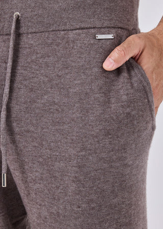 LC Men's Polo Top & Jogger Set Taupe Marl