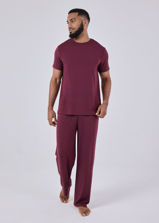 Men's Top & Pant Set Dark Burgundy