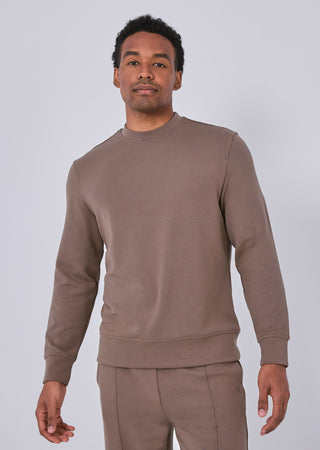 LC Mens All Around Lounge Crew Neck Sweatshirt Walnut