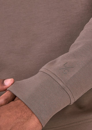 LC Mens All Around Lounge Crew Neck Sweatshirt Walnut