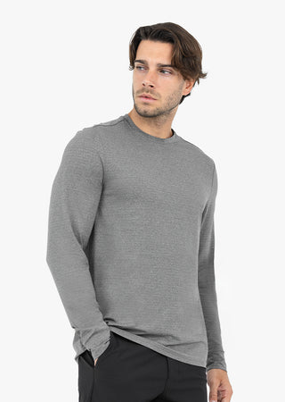 LC Mens Hybrid Active Long Sleeve Top Style Grey marl