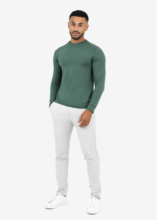 LC Mens Hybrid Active Long Sleeve Top Style Khaki Green