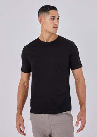 LC Mens Mercerised Tee Black