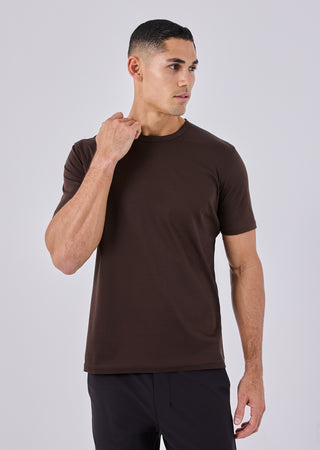 LC Mens Mercerised Tee Coffee