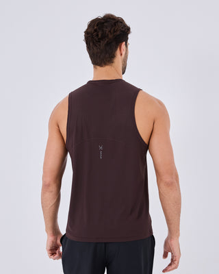 LC Mens Run Tank Dark Cocoa