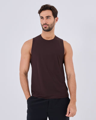 LC Mens Run Tank Dark Cocoa