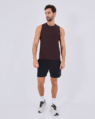 LC Mens Run Tank Dark Cocoa