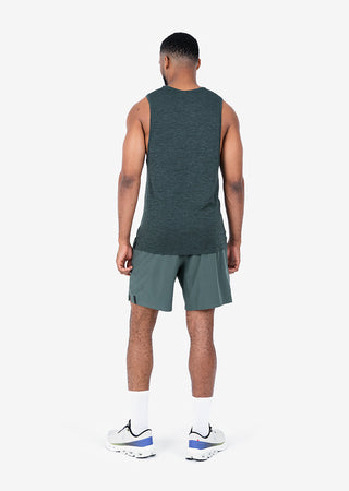 LC Mens Seamless Tank Khaki Green Melange