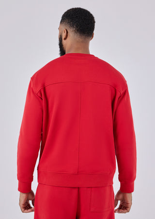 LC Oversize Sweater Unisex Oversized Sweater Vivid Red