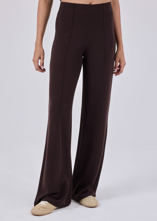 LC Pant Effortless Wide Leg Pant Dark Cocoa