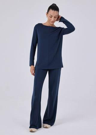 LC Pant Effortless Wide Leg Pant Dark Navy