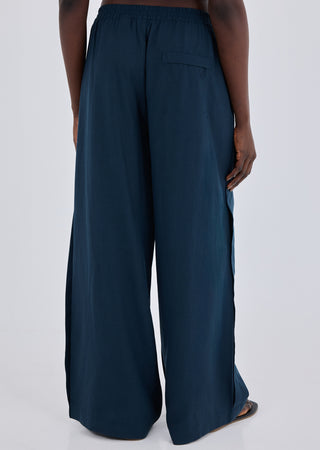 LC Pant Women Linen Relaxed Pant Dark Navy