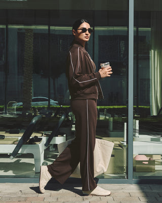 LC Pants Women's Contrast Pants Dark Cocoa