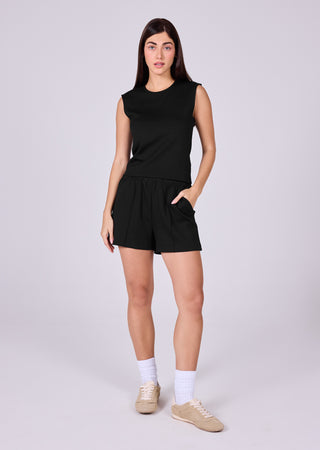LC Pintuck Short Women's Pintuck Shorts Black