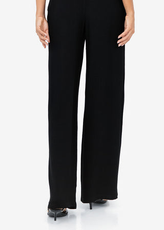 LC Plisse Wide Leg Pant Black