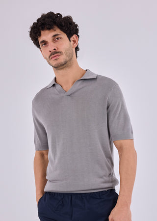 LC Polo Men's Silk Touch Knit Polo Silver Grey