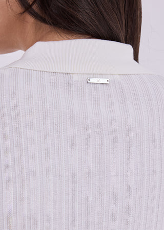 LC Polo Women's Silk Touch Knit Polo Cream