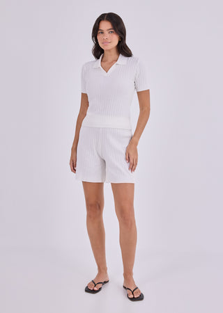 LC Polo Women's Silk Touch Knit Polo Cream