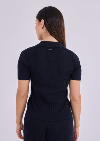 LC Polo Women's Silk Touch Knit Polo Dark Navy