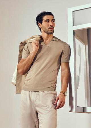 LC Polos Men's Polo Beige