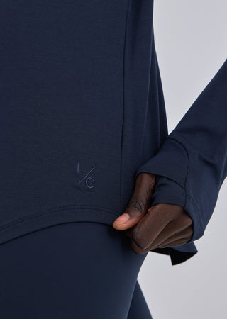 LC Relaxed Long Sleeve Women’s Aloe Relaxed Long Sleeve Top Dark Navy